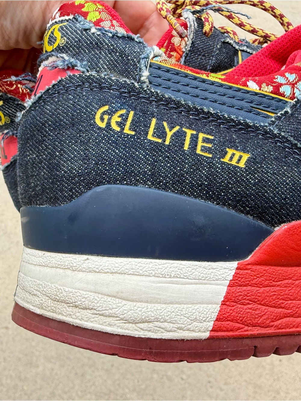 ASICS Gel-Lyte 3 Japanese Denim Kimono Okayama Indigo H5L2N-5050 Split Tongue - Picture 3 of 9